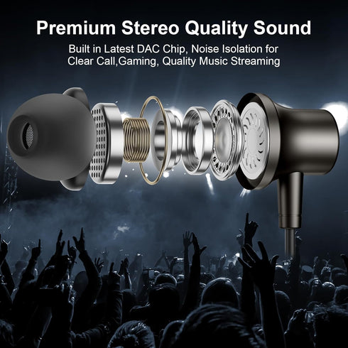 USB C Headphone Type C Earphone Magnetic Wired Earbud for iPhone 15 Pro Max Samsung S24 Ultra A53 A54 S23 FE S22 S21 in-Ear Noise Canceling Headset with Microphone for iPad 10 Air 6 Pixel 7a 7 6a 8 8a