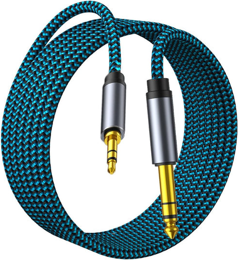3.5mm to 6.35mm TRS Stereo Audio Cable, 6.6ft 1/8 to 1/4 Stereo Cable for Guitar, Piano, Amplifiers, Home Theater