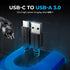 SABRENT 3-Pack USB-C to USB A 3.0 Cables, 3ft, 22AWG, Premium Sync & Charge, Black (CB-C3X3)