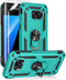 Androgate Case for Samsung Galaxy S7 with HD Screen Protectors, Military-Grade Kickstand, Shockproof Cover Green