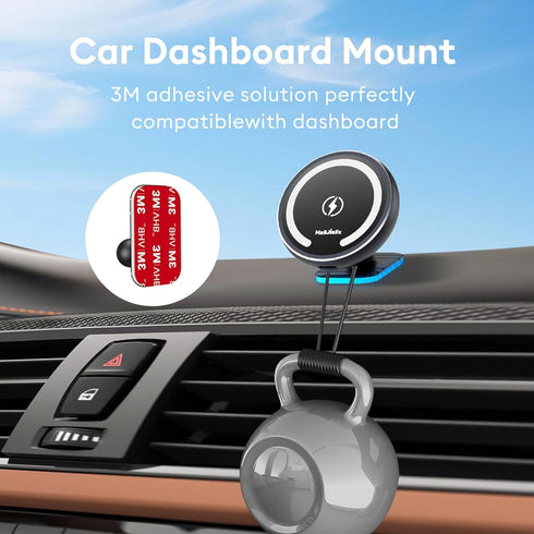 MAGJIEYX 17 16-12, 3X 99% 3M (38W CD Slot Magnetic Wireless Car Mount Charger for iPhone Stable on Bumpy Roads