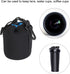PATIKIL Camera Lens Bag - 3.3" ID x 5.5" H Drawstring Pouch - Thick Protective Neoprene for DSLR Camera Lens
