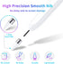 Active Stylus Pen, Rechargeable Stylus for iOS & Android Touchscreens, Dual Touch Screen Pencil, 16.5CM, White