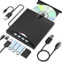 Alphami External CD/DVD Drive for Laptop, 7-in-1 External DVD Drive with 2 USB
