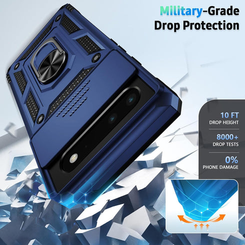 Weycolor for Google Pixel 6 Case with Camera Lens Cover, HD Screen Protector, 10 FT Military Grade Drop Protection