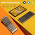 MP Mobile Pixels Foldable Bluetooth Keyboard, Rechargeable Ultra Slim Portable Wireless Keyboard for iOS, Android,