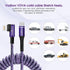 Fast Charging Purple Lightning to USB-C Cable, 2ft to 8ft Right Angle Coiled for iPhone.