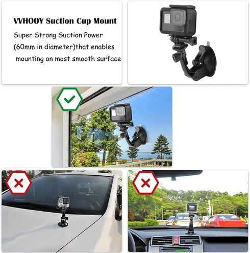 Action Camera Accessories Kit, Compatible with Gopro Hero 13 12 11 10 9 8 and More