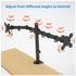 H&C(hcck&Cllassp) 17-27 17.6lbs, Dual Monitor Mount, Monitor Arm with Swivel, Tilt, Rotation, Height Adjustable, VESA