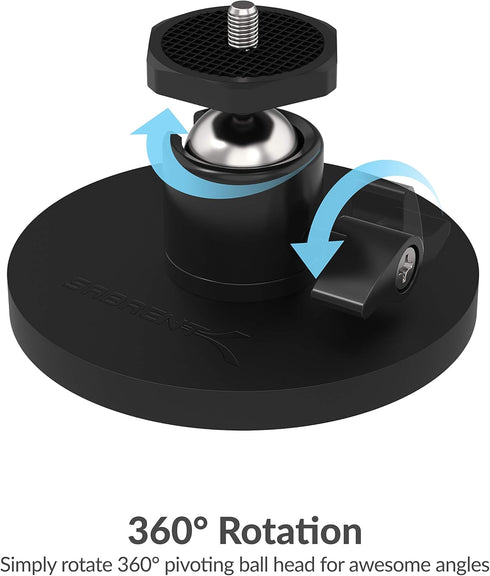 SABRENT Rubber Coated Magnetic Mount for Action Cam and Small DSLR Cameras