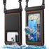 UNBREAKcable Large Waterproof Phone Pouch Floating, IPX8 Waterproof, Up to 9.5", 2 Pack for iPhone and Samsung