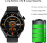 Smart Watch (Call Receive/Dial), 1.32" HD Touch Screen Waterproof SmartWatch for Android iOS Phones, Fitness Tracker