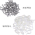 Hicarer 50 Pack R-Type Cable Clip Wire Clamp, Nylon Fastener Clips with Screws for Wire Management