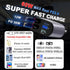 Retractable Car Charger 4 in 1 USB C Fast Charger with Dual Type-C Cables, Compatible with iPhone 15, 2 Pack