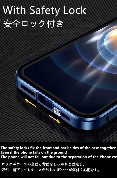HENGHUI Lockable Magnetic Case for iPhone 13, with Camera Lens Protector & Screen Protector, Green