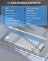 TECKNET 2.4G Wireless Keyboard, Ultra Slim Compact USB Keyboard with Media Hotkeys, Silent for Laptop PC Desktop Smart