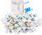 XHF 200 PCS 1/2" White Self Adhesive Cable Zip Tie Mounts, Wire Cable Clips Holders for Management Anchors Organizer