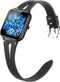 Compatible RLQA Smart Watch Bands, 20mm Slim Vintage Leather Strap Replacement for IOWODO R30 Pro/OYV TGW008