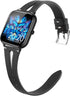 Compatible RLQA Smart Watch Bands, 20mm Slim Vintage Leather Strap Replacement for IOWODO R30 Pro/OYV TGW008