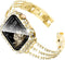 Surace Gold Apple Watch Bands 45mm for Women, Bling Diamond Rhinestone Link Bracelet with 2 in 1 Waterproof Case