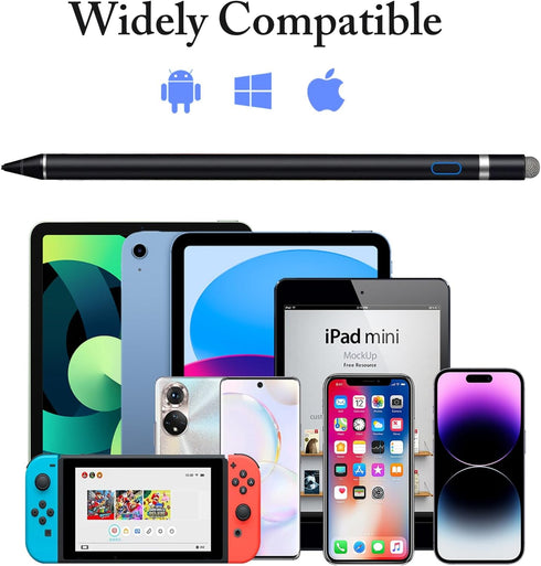 Stylus Pens Compatible for iOS & Android Touch Screens, Fine Point Rechargeable Stylus Pen for iPad/iPhone/Tablet