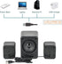 MANHATTAN Bluetooth USB Powered 2.1 Stereo Speaker System with Subwoofer and 2 Small Satellite Speakers