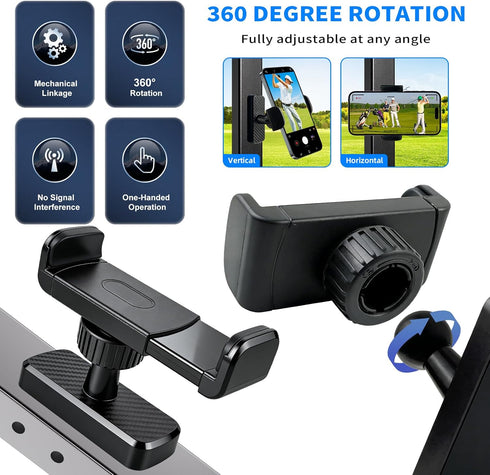linwetra 360 Magnetic Phone Holder for Gym- Adjustable Strong Magnet Phone Mount for Video Recording, Compatible