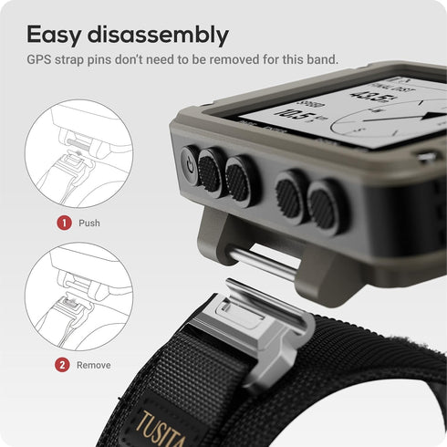 TUSITA 601 701 801 901 Wrist Straps Compatible with Garmin Foretrex Wrist-Mounted GPS - Tactical Black