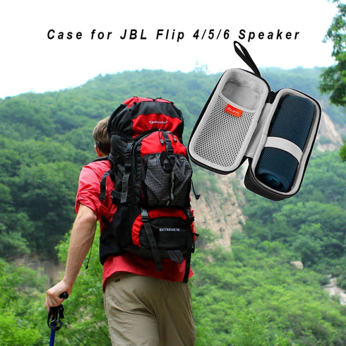 EVA Hard Case for JBL Flip 6, Flip 5 Waterproof Portable Bluetooth Speaker, Fit for JBL Flip 4 (Grey)
