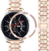 22mm Bling Rhinestone Diamond Metal Strap with Bezel Ring Cover Replacement for Samsung Galaxy Watch 46mm/Gear S3 (Rose