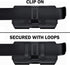 DeBin Holster for iPhone 15, 15 Pro, Galaxy S24, S23, S22, Cell Phone Belt Holder Pouch, Black