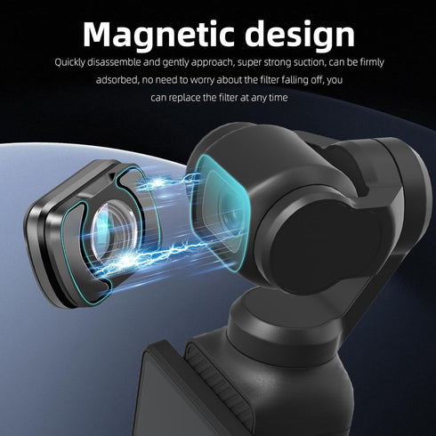 REYGEAK Wide Angle Lens for OSMO Pocket 3 - Multi-Coated Action Camera Lens, Magnetic Aluminum Version