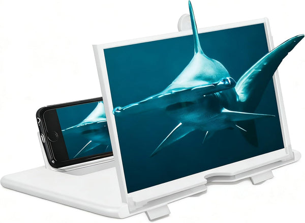 Dymicbit 10-inch Phone Screen Magnifier, 3D HD Mobile Projector Screen for Movies &