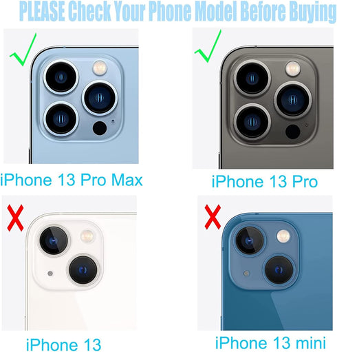 3pcs/Set Rear Back Camera Lens Covers Replacement for iPhone 13 Pro Max Back Rear Glass Camera Lens Replacement for iPhone 13 Pro Max with Pre-Installed Adhesive + Repair Tool Kit Set