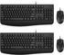 Wired Keyboard and Mouse Combo, EDJO Full-Sized Ergonomic Keyboard with Palm Rest and Optical Wired Mouse
