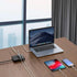 Power Strip Surge Protector with 9 Outlets, 3 USB Ports, Fireproof Desktop Charging Station, 5 ft Long Extension Cords,