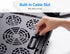 Laptop Cooling Pad for 17inch 15.6 14 13 12inch, Gaming Cooler with 5 Quiet Fans, LED Lights, 2 USB Ports, Adjustable