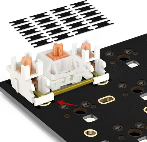 YIMAGUJRX Keyboard Stabilizer Films, 20 Pcs Teflon Pads for Custom Gaming Keyboards