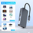 Buerlaseul 4K@60Hz 7 1 USB3.0/USB-C HDMI Display Port USB C Docking Station Dual Monitor for Dell/HP/Mac Laptop, in USB