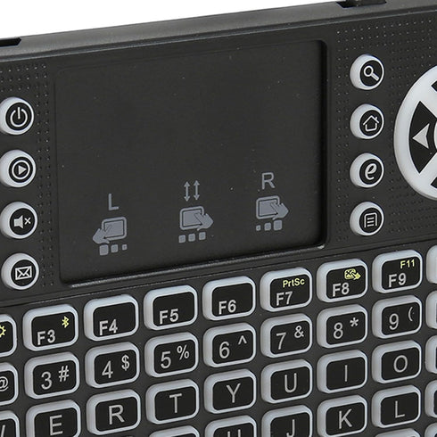 Mini Bluetooth Keyboard with Touchpad, Portable 2.4GHz RF Multi Touch Rechargeable Handheld Controller for PC, Tablet,