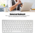PUSOKEI Bluetooth Keyboard, Portable Slim Silent QWERTZ German Keyboard for iOS, Android, Windows (German Layout)