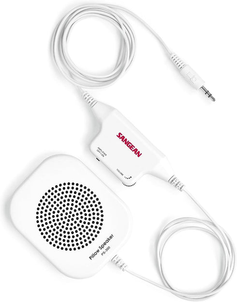 Sangean PS-300 Pillow Speaker with In-line Volume Control and Amplifier (White)