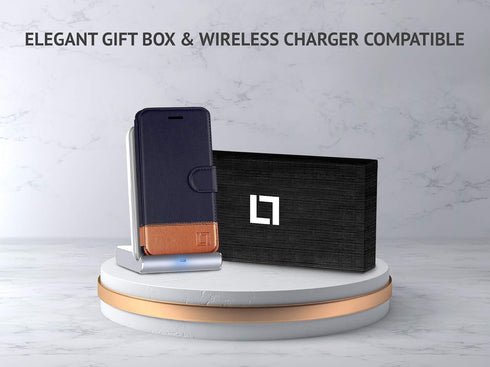 Compatible iPhone 12 Mini Wallet Case - Slim Flip Case with Credit Card Holder, Faux Leather, Magnetic Closure, Desert