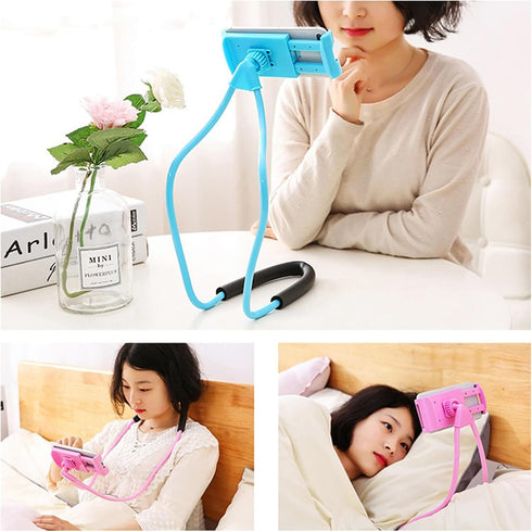 WOEIFGV Cellphone Stand Hanging On Neck Upgraded Hands Mobilephone Holder Clip On Bed/Table Lazy Cellphone Mount