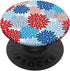 Floral Flower Dahlia Red White Blue America PopSockets Standard PopGrip