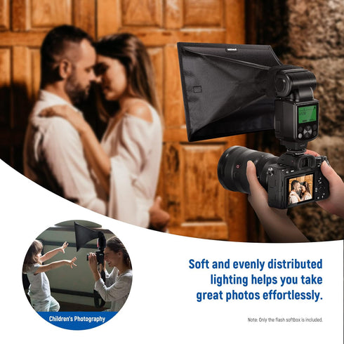 NEEWER 11" x 8" Flash Diffuser Light Softbox, Universal and Collapsible with Storage Pouch