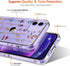 GiiKa iPhone 12 Case with Screen Protector, Clear Floral Shockproof Hard Case with TPU Bumper for iPhone 12