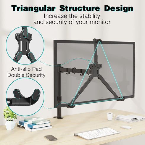 MOUNT PRO VESA Mount Adapter, Universal Non-VESA Monitor Mount for 19 to 32 inch Screens, Holds up to 17.6lbs