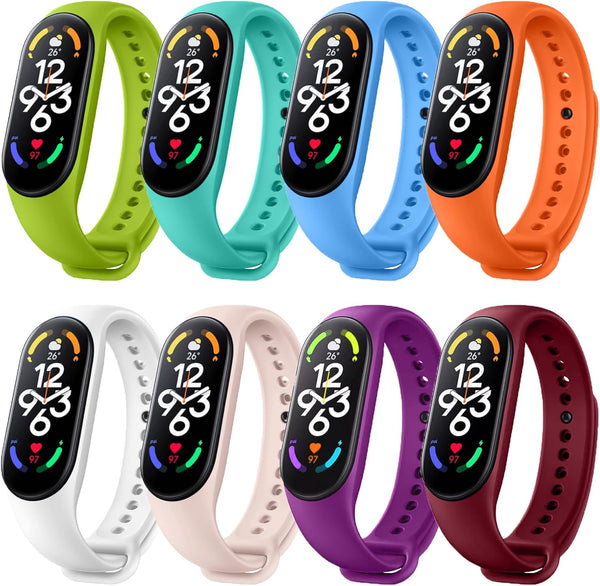 Replacement Bands for Mi Band 7 Strap, Colorful Silicone Wristbands Compatible with Xiaomi Mi Band 7 Accessories