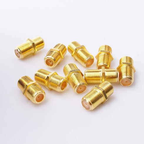 Coaxial Cable Connector F-Type RG6 Cable Extension Adapter (20 Pack)